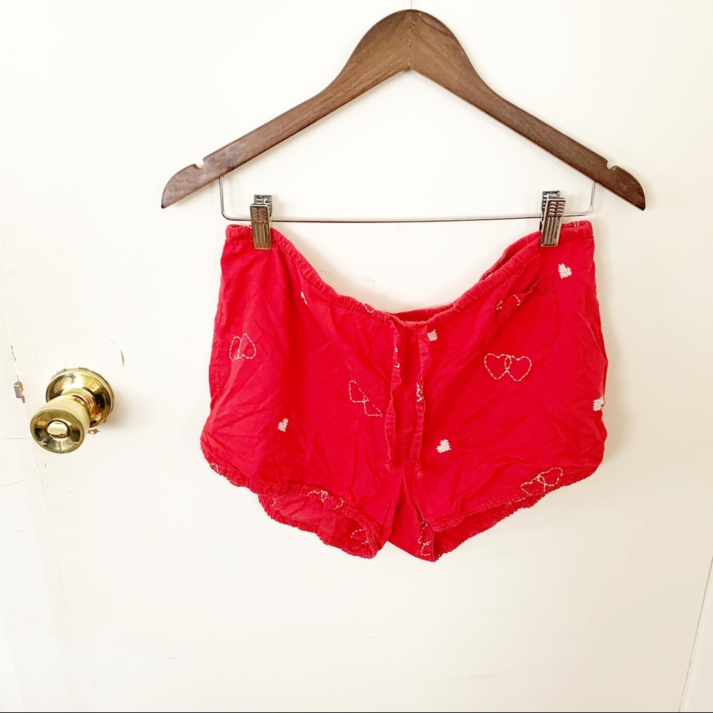 5/$25 Old Navy vintage heart embroidered Pajama short Small